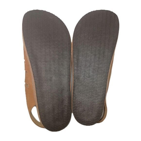 Pandere Traveler Cork Wedge Sandals 8 Tan Nubuck Leather Wide Swollen Feet - Picture 6 of 14